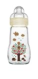  MAM Feel Good - Biberón (cristal, 260 ml), color blanco