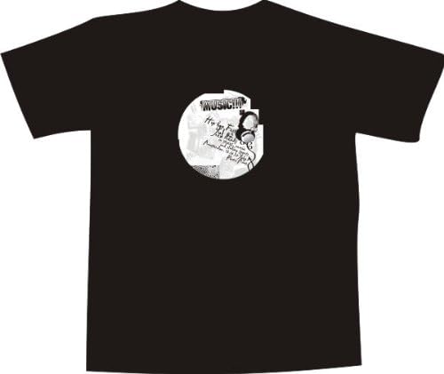 T-Shirt E304 with multicolored frontprint colored shirt XXL - musical expression