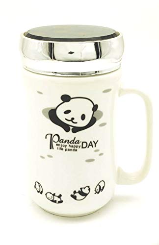 Satyam Kraft Ceramic Panda Printed Mug ,(1 Piece),White