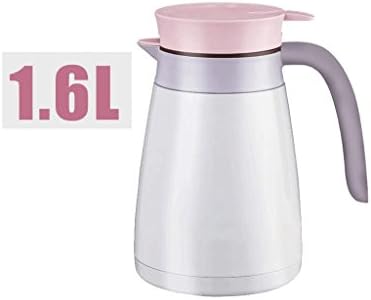 Rollsnownow Home 304 Stainless Steel Hot Water Bottle Heat Preservation High Capacity Insulation Pots Kitchen Restaurant Bedroom Warm Pot Kettle 1.6L ( Color : PINK )