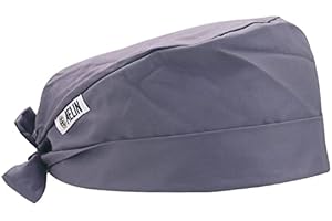 AELIN Calot De Bloc Calot Médical Calot Chirurgien Unisexe 100% coton – Couvrant (Gris)