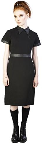 Disturbia Women's Cocktail Short Sleeve Dress Black Black -  Black - Large