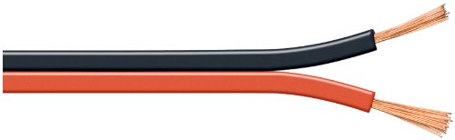 Wentronic LSK 2X1.5 Lautsprecherkabel 100 m Spule (Querschnitt 2x 1,5 mm²) rot/schwarz