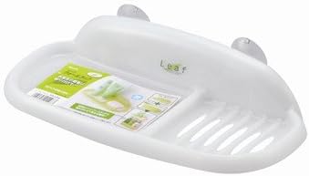 New TRUYOO Plastic Bathroom Suction Cup Soap Draining Rack Storage Holder (White)