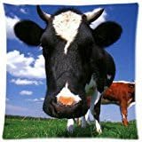 The New Arrive 2015 Cow Smiling cow on sky Pillow Cases 18x18 Inch