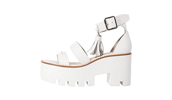 Windsor Smith Toughy Platform Sandal White with Tassel - Sandali carrarmato  Bianchi con Nappa : Amazon.it: Moda