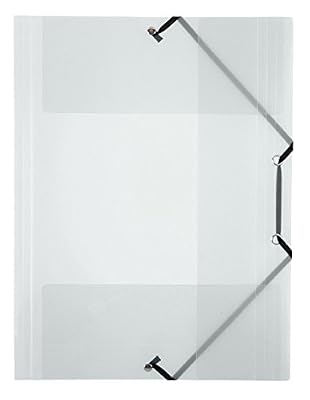 Viquel - Chemises plastique A4 avec rabats - Pochettes transparentes fermeture à élastique - Rangement documents A4 - Incolore translucide