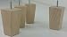 Produktbild 4 x Holz massiv Füße Ersatz Möbel Beine 125 mm Höhe für Sofas, Stühle, Hocker M8 (8 mm) (tsp2035) Roh