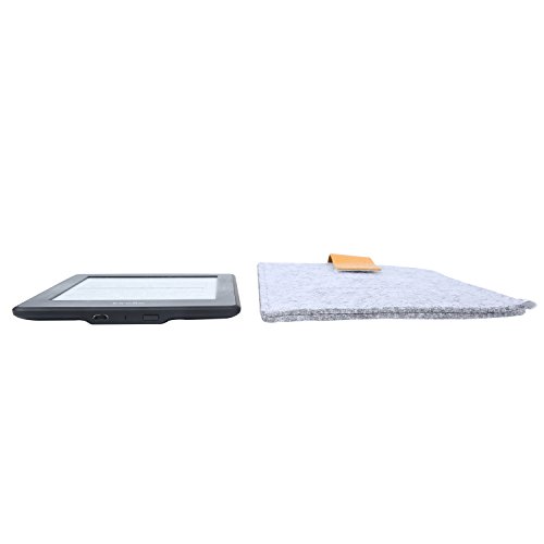 Jiajun Schutzhülle Hülle Case Filz Sleeve für Amazon Kindle Paperwhite 2015 300 PPI 3.Gen/ 2014/ 2013/ 2012 und Kindle Fire HD 6 Cover (20 cm x 14 cm grau) - 5
