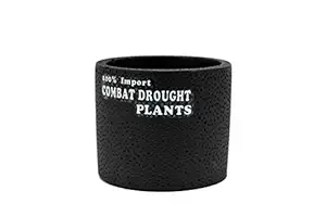 Star Gardens: Tiny Black Color, Round Shape, only for Succulents Matte Finish, Cement & Ceramic Pots Interact with Home or Office, Gift Items, Imported Without Plant SG-CER-035