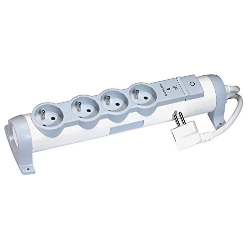 Legrand Rallonge Multiprise Parafoudre Et Surtension 4 Prises Cordon 15m Blanc Blancgris 050095 - 