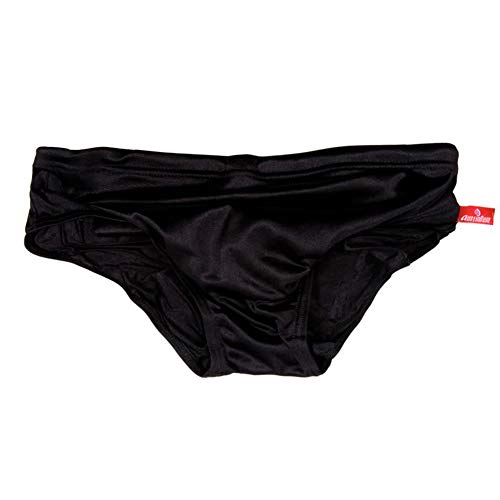 Dingcheng Calzoncillos de natación para Hombres, Pantalones de triángulo Trajes de baño Pantalones Cortos para Nadar con cordón. (M, Negro)