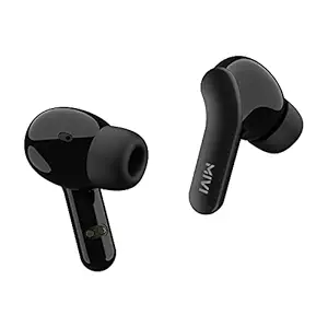 Mivi DuoPods A25 True Wireless Earbuds Made in India. Bluetooth Wireless Ear Buds with 30Hours Battery, Immersive Sound Quality, Powerful Bass, Touch Control - Black