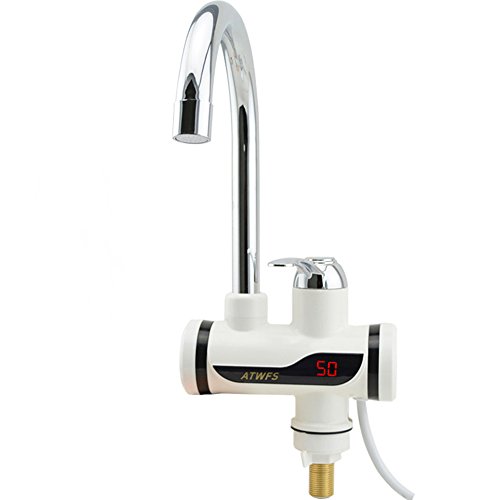ATWFS Electric Instantaneous Water Heater Tap Instant Hot Water Faucet Tankless Kitchen Sink Taps- Under Big Bend - 2