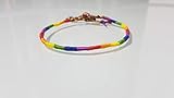  PULSERA de MACRAME Estilo WRAP Bandera Orgullo Gay