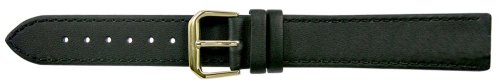 Apollo 18mm Uhrenarmband Leder schwarz mit abgesteppter Ziernaht, Unterseite Nubuck Apollo 18mm Uhrenarmband Leder schwarz mit abgesteppter Ziernaht, Unterseite Nubuck