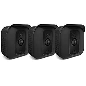 Fintie Silicone Skin for Blink XT2/XT Camera - [3 Pack] Premium Silicone UV Weather Resistant Protective and Camouflaged Case Cover for Blink XT2 XT Home Security Indoor Outdoor Camera - Black