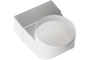 EUROPLAST Ø 100 mm-110 x 55 mm element zwrotny 90°, okrągły prostokątny kanał płaski kanał wylotowy rura wentylacyjna rura wentylacyjna, łącznik rurowy/kanałowy