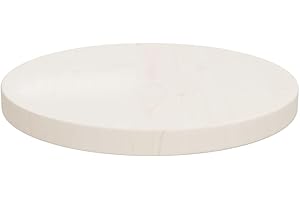 Annlera Tischplatte aus Holz Runder Desktop Dekorplatte Schutzplatte Ersatztischplatte für Esstische Couchtische oder Gartentische Modernes Design Leicht zu Reinigen Weiß 30x2,5 cm