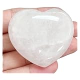 Ideayard Clear Crystal Heart Stone 1pcs Puff Heart Love Palm Stone Reiki Crystal Gemstone Worry Stones For Anxiety Crystal Gifts