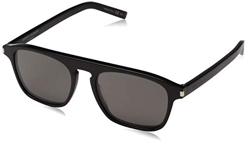 Preisvergleich Produktbild Saint Laurent Herren Sonnenbrille SL 158 001 52, Black / Grey