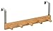 Produktbild Türhängeleiste Türgarderobe Holz mit 5 Haken für Handtücher, Jacken, Garderobe, Kleiderhaken für die Tür, Hakenleiste