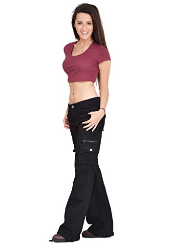 wide leg cargo trousers