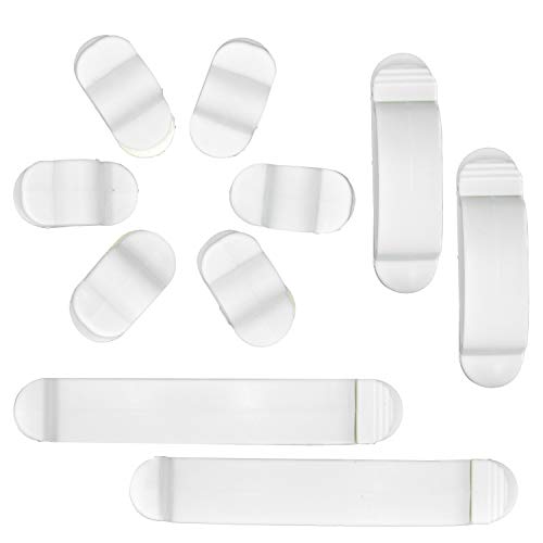 Zoiibuy Pack de 10 Clips para Organizar Cables, Organizador de Cable, Autoadhesivo Alambre y Sistema de Gestión de Cables