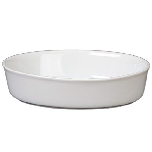 Holst Porzellan GU 15528 Fuente para horno oval 28 x 19 cm ''Gutshof'', Porcelana, blanco, 27.5 x 18.5 x 5 cm