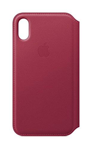 Preisvergleich Produktbild Apple iPhone X Leder Folio, Beere