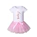 Youtumall Baby Girls' 1st Birthday Romper Tutu Set, Onesie, Tutu Dress, Headband Pack of 3 Size L for 12months Baby Girls