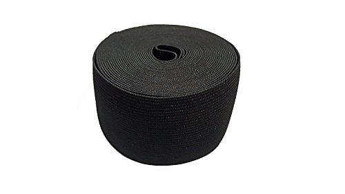 5 Meter Gummiband 40 mm Breit Schwarz oder Weis (Schwarz) - 5