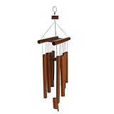 Peso: 269g LIWEIL Campanas de Viento Hechas a Mano de bambú Tubos de Viento Música sintonizada sintonizada Campana de Viento de bambú Natural con una Escalera en la Parte Superior para Interiores y Exteriores