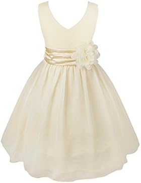 Freebily Kinder mädchen kleid festlich kinderkleid Blumensmädchenkleid Hochzeit Prinzessin Kleid Chiffon Partykleid...
