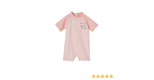 Vertbaudet Combinaison De Bain Bebe Anti Uv Avec Couche Culotte Integree Rose Raye 18m 81cm Amazon Fr Vetements