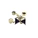 Produktbild OULII Bowknot Stil Frauen Bauch Nabel Ring baumeln Bar Stud (lila)