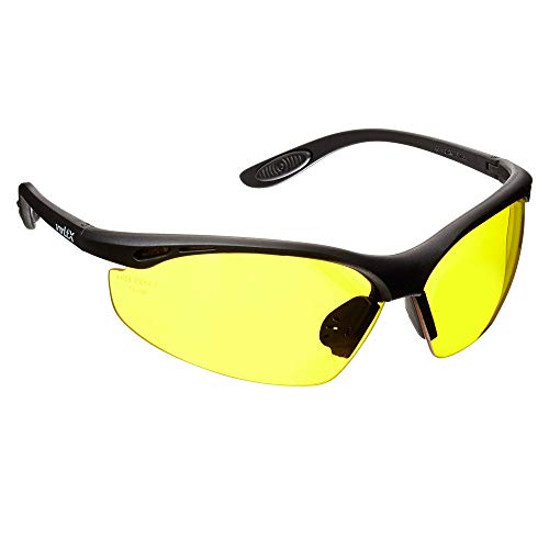 voltX 'CONSTRUCTOR' Gafas de Seguridad que cumplen con la certificación CE EN166F / Gafas para Ciclismo (AMARILLO - sin dioptría) incluye cuerda de seguridad - Reading Safety Glasses