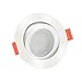 Produktbild 1x dimmbare, ultra flache (25mm) LED Einbau-Strahler | 6W statt 70W | 230V | 4000 Kelvin | tagesweiße Lichtfarbe | weißes Aluminium | 1er Set 4000K