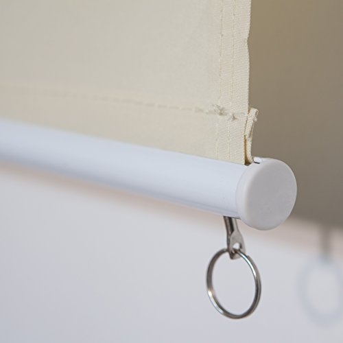 Sichtschutzrollo 1,4 x 2,3 m in beige Außenrollo Balkon Sichtschutz Beschattung Windschutz Rollo - 8