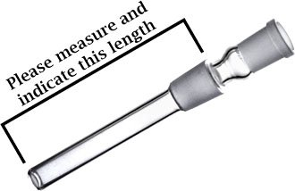Diffuserkupplung Diffusor für Bongs und Wasserpfeifen (18,8 mm, 14 cm) - 2