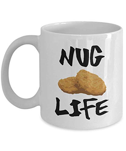 - Regali per gli amanti delle crocchette di pollo: Pappagalli divertenti unici"Nug Life" presenti, dinosauri, bufali, snack fast food, 11 once