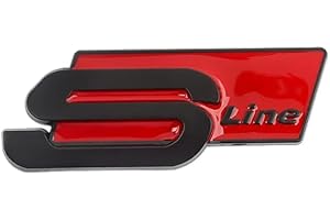 SANNITOU Auto Emblème Logo pour Audi Sline TT Q2 Q3 Q5 Q7 Q8 A3 A4 A5 A6 A7,Voiture Avant Pare-Chocs Arrière Tronc Emblème Autocollant Accessoiresde Style Voiture,D