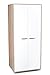 Produktbild Drehtürenschrank / Kleiderschrank Palpala 06, Farbe: Eiche Sonoma / Weiß - 180 x 78 x 60 cm (H x B x T)