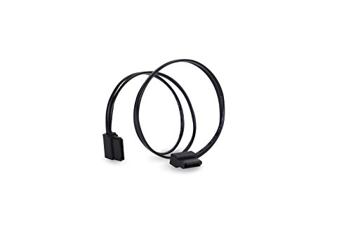 SilverStone SST-CP11B-300 – SATA III 6 Gbps Kabel, ultra-dünn, um 90° abgewinkelte Anschlüsse, 30 cm, blau - 2