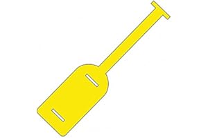 Caledonia Signs 55154 Plain Id Self-Tie Tie Tags, 210 mm x 50 mm, Yellow, 210 mm x 50 mm (Pack of 14)