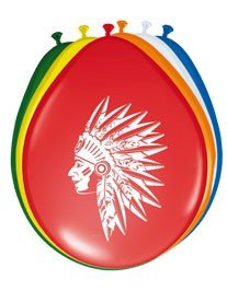 8 Indianer Party Ballons