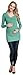 Happy Mama Women's Maternity Stretchy Knitted Tunic Jumper Pullover Sweater 907p (Green, 8/14)