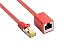Produktbild Good Connections RJ45 Ethernet LAN Patchkabel-Verlängerung mit Cat. 7 Rohkabel, mit Rastnasenschutz RNS, S/FTP, PiMF, halgenfrei, 500MHz, OFC, CU - 10-Gigabit-fähig (10/100/1000/10000-Base-T Ethernet Netzwerke) - rot, 0,5 m