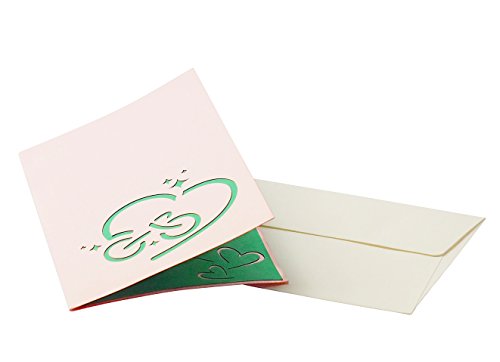 Stilvolle Hochzeits-Karte “Just Married”, 3D Pop-Up Karte mit verliebtem Paar auf Fahrrad für Glückwunsch & Einladung, hochwertiges Hochzeits-Geschenk - 3