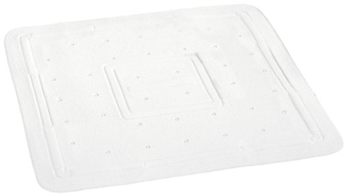 WENKO 3210401100 Duscheinlage Florida Weiß - Rutschstopp, Saugnäpfe, Kunststoff, Weiß